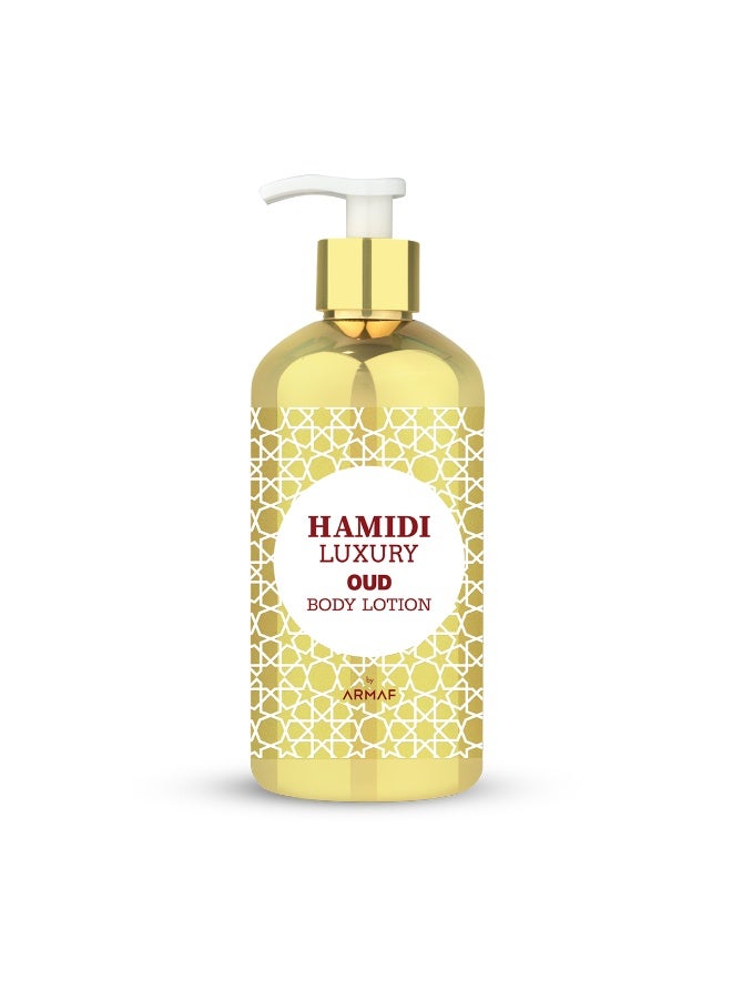 Hamidi Luxury Oud Body Lotion 500ml – Deeply Nourishing & Hydrating Moisturizer with Long-Lasting Oud Fragrance for Soft, Smooth & Radiant Skin - Image 1