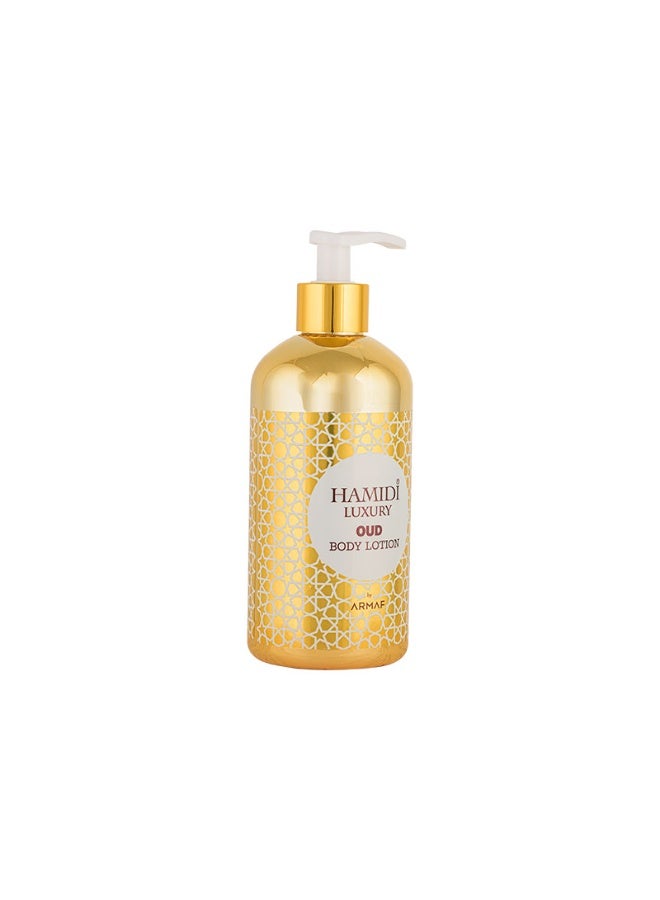 Hamidi Luxury Oud Body Lotion 500ml – Deeply Nourishing & Hydrating Moisturizer with Long-Lasting Oud Fragrance for Soft, Smooth & Radiant Skin - Image 2