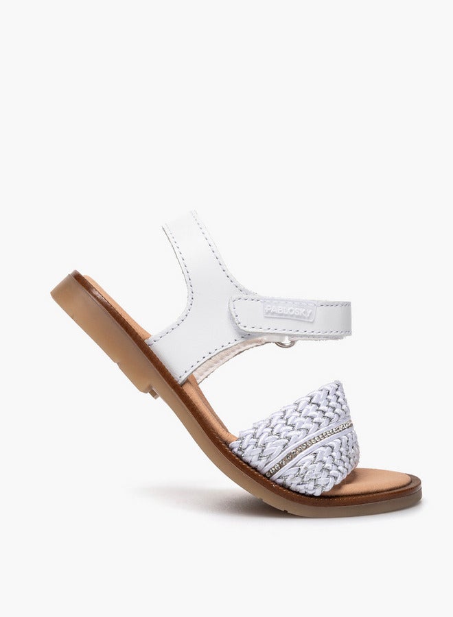 Pablosky Girls Braided Hook & Loop Sandals - Image 5