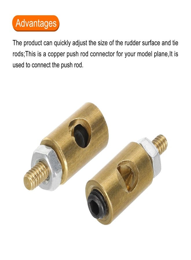 MECCANIXITY Linkage Stoppers Connecting Servo Arm,Adjustable Push Rod with Nut and Screw for RC Airplane,D5x3mm 15Pcs - Image 4