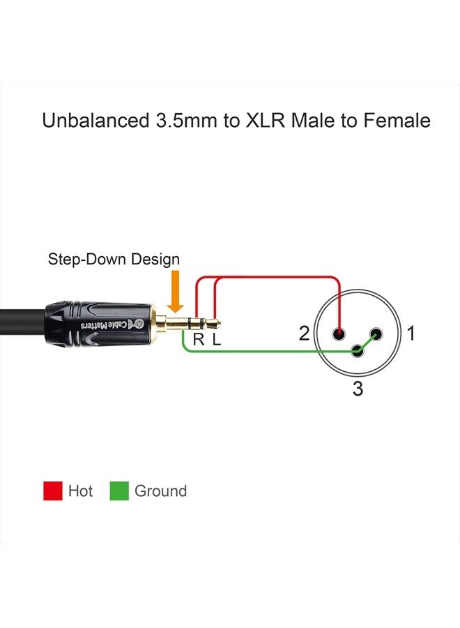 Cable Matters (1/8 Inch 3.5mm to XLR Cable 6 ft Male to Male (XLR to 3.5mm Cable, XLR to 1/8 Cable, 1/8 to XLR Cable) - Image 3