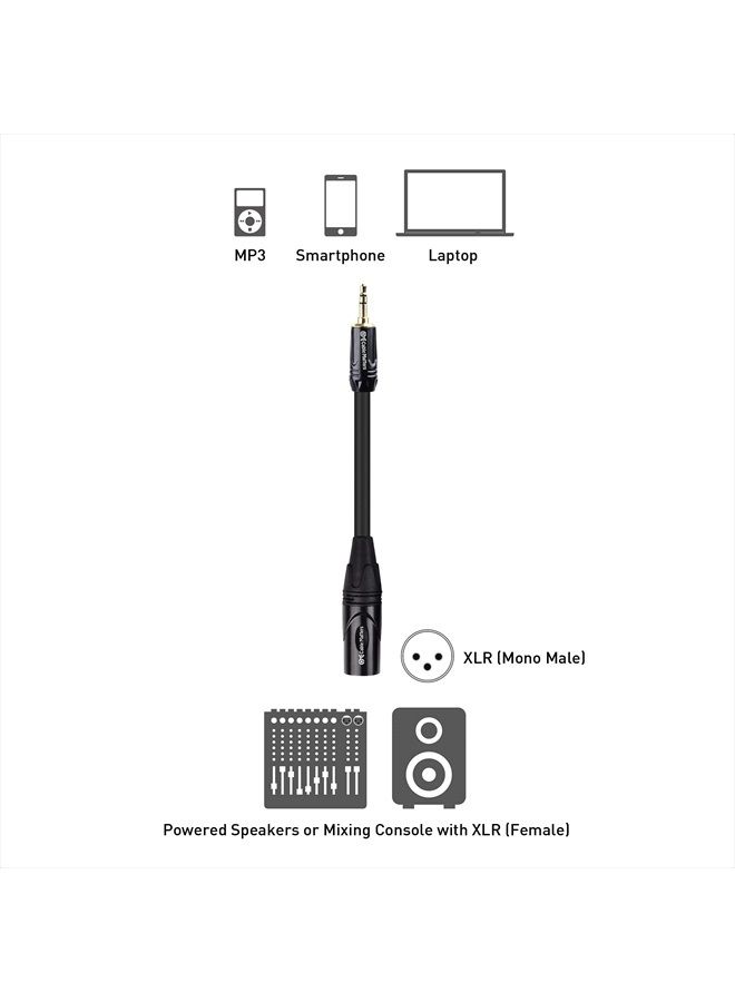 Cable Matters (1/8 Inch 3.5mm to XLR Cable 6 ft Male to Male (XLR to 3.5mm Cable, XLR to 1/8 Cable, 1/8 to XLR Cable) - Image 2