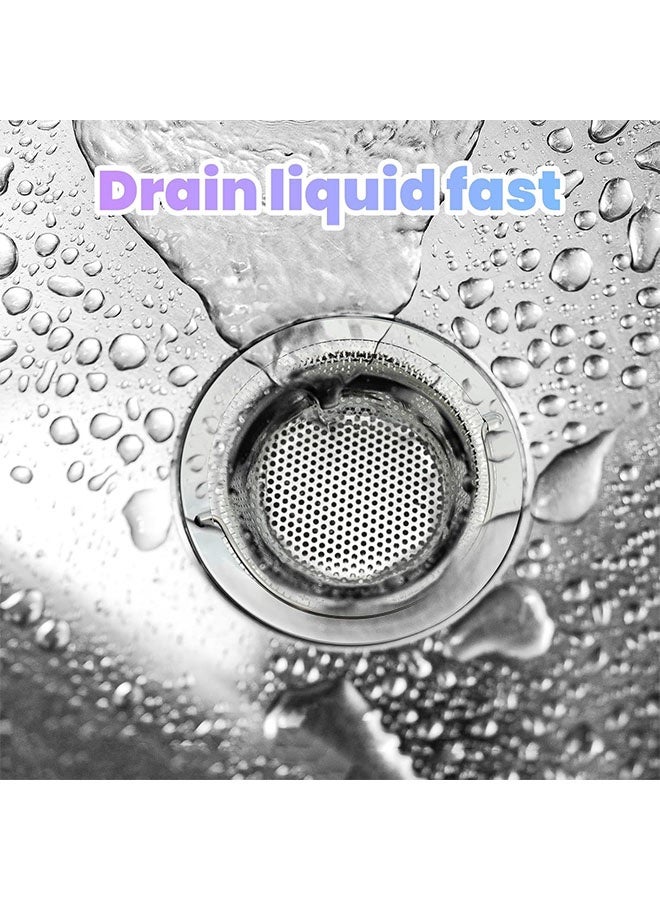 2 Pack Kitchen Sink Drain Strainer with Handle, Stainless Steel Large Kitchen Sink Drain Basket Food Catcher, 4.5 inch Diameter, Rust Free - Image 3