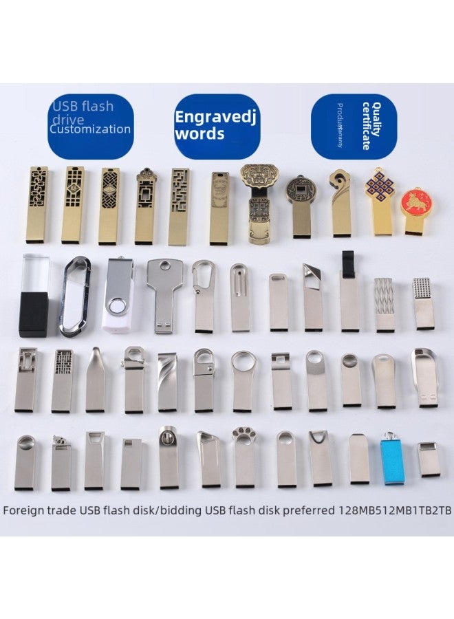 Metal Usb Flash Drive 32gb Dream Commemorative Promotional Usb Stick Personalized Company Laser Logo Meeting Gift-Color:Twist Gold-Capacity:32GB - Image 5