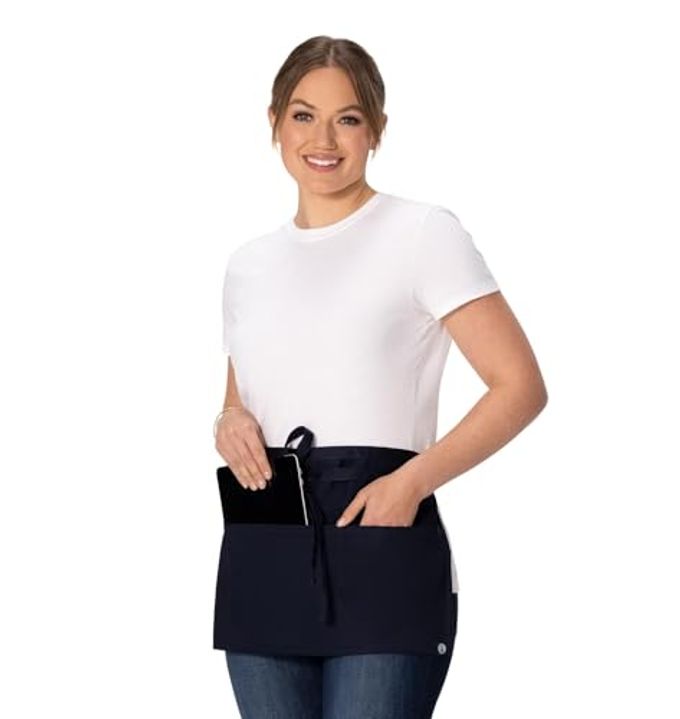 Chef Works Unisex Waitress Apron, Navy, One Size