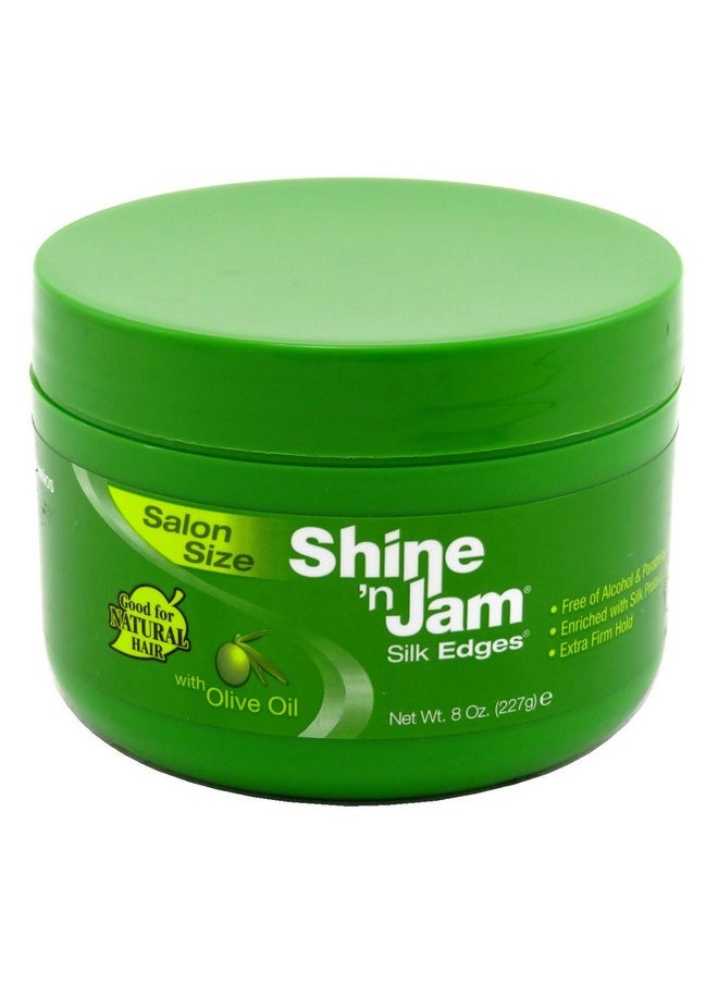 Shine 'n Jam Shinenjam Silk Edges With Olive Oil 8 Ounce Jar (Pack Of 2)  - Image 2