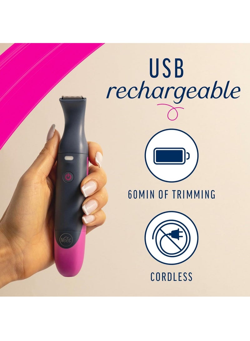 ماكينة حلاقة كهربائية احترافية متعددة الاستخدامات لإزالة شعر النساء في منطقة البكيني والوجه والحواجب، متعددة الاستخدامات، مزودة بشحن USB وملحقات قابلة لإعادة الشحن، مقاومة للماء بنسبة 100%، مصممة للاستخدام الرطب والجاف - Image 3