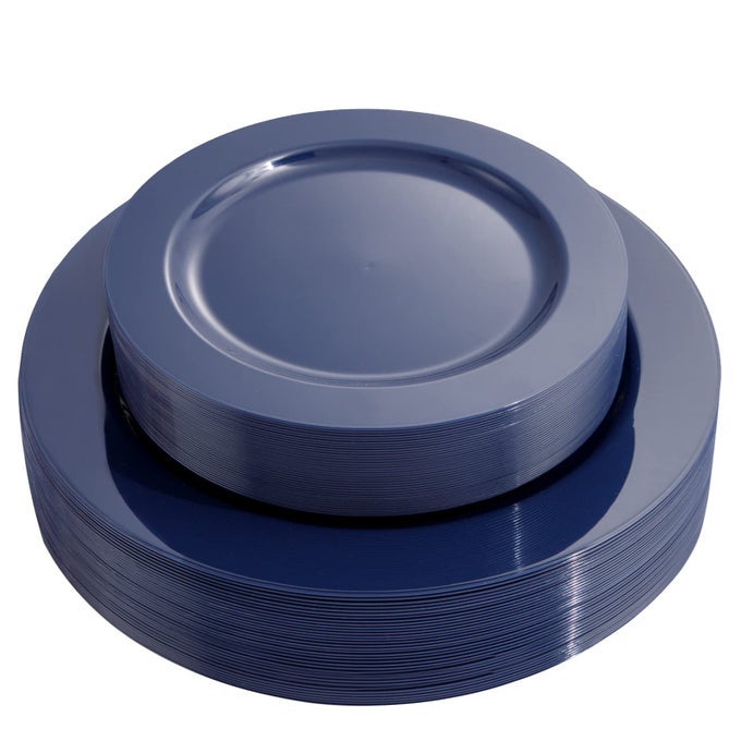 60PCS BLUE PLASTIC PLATES HEAVY DUTY BLUE PLATES DISPOSABLE 1025 75 SERVE FOR 30GUEST BIRTHDAY PARTYWEDDINGFATHERS DAYMEMORIAL DAYGRADUATION