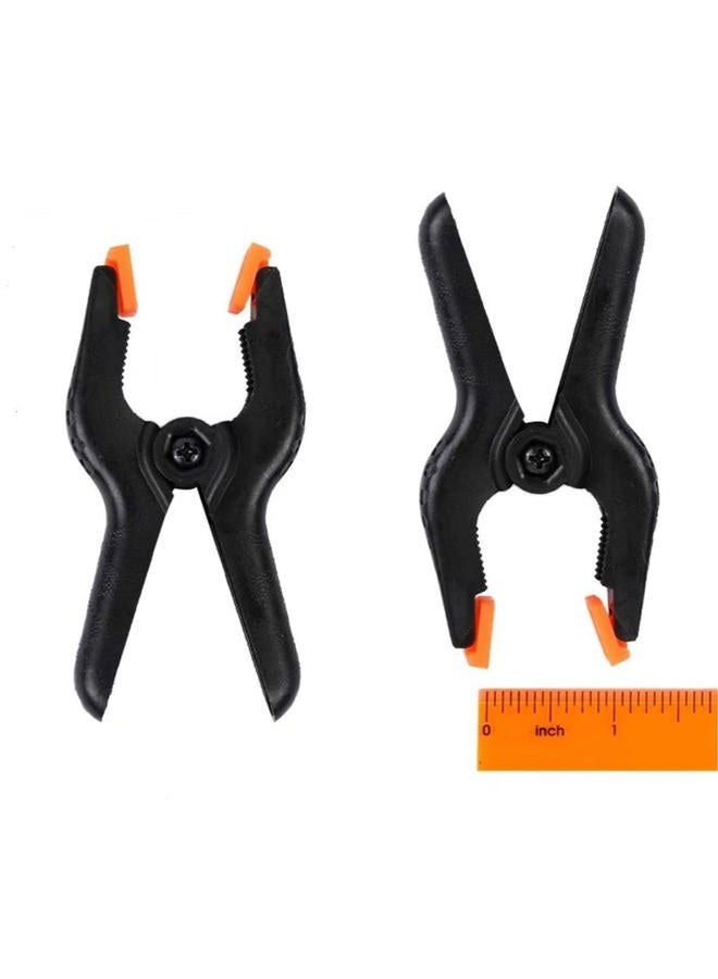FRICHOM Nother 10 Packs of 3.5 inch Professional Plastic Small Spring Clamps 3 inch or Backdrop Clips for Woodworking, Photo Backdrop, Background Stand, Home Improvement and so on - Image 4