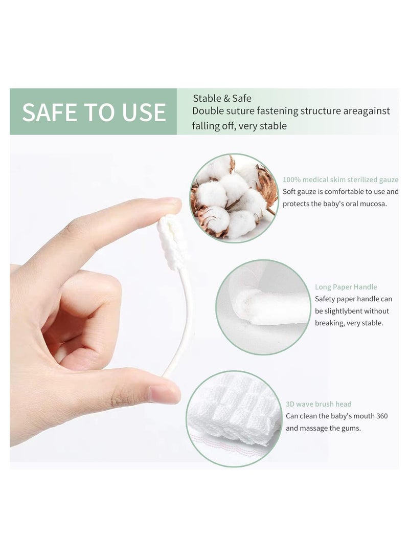 Baby Oral Cleaner Tongue Cleaner Newborn Tongue Cleaner 0-3 Months Baby Tongue Cleaner Baby Tongue Brush Infant Mouth Cleaner 48Pcs+1 Finger Toothbrush with Cases  - Image 4