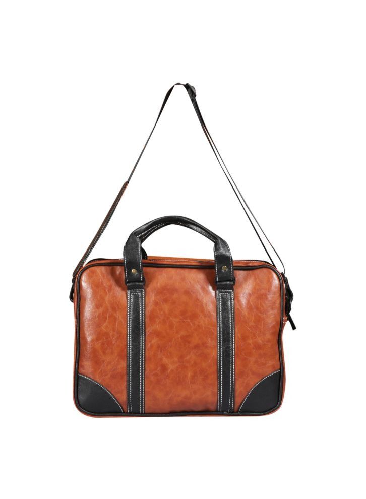 Mounthood Priam Messenger Bags Tan Pu Leather 39.5 X 33 X 10 Cm Set Of 1 - Image 5