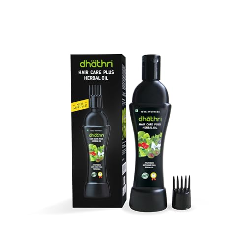 Dhathri Hair Care Plus Herbal Oil | Ayurvedic hair oil for intense hair fall problems - 200ml & Dheedhi Daily Herbal Shampoo | Mild Shampoo for daily use- 250ml - Image 2