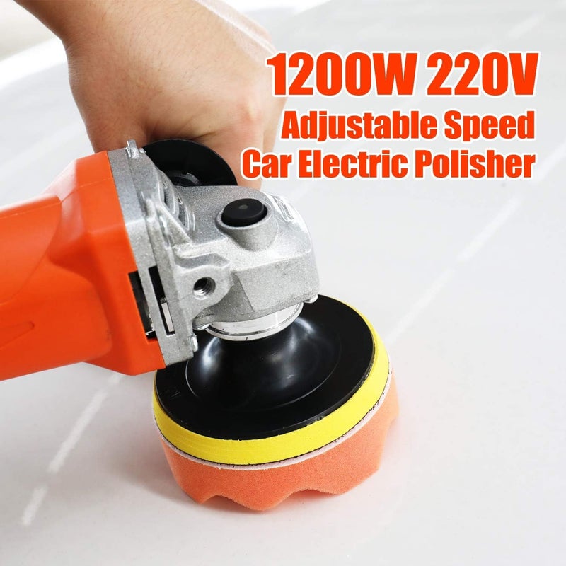 joyzzz Car Electric Polisher, 1200W 220V Adjustable Speed Car Electric Polisher, Buffer Polisher, Wet Polisher Grinder, Low Noise Handle Polisher For Car Polishing, Waxing, Glaze, Sanding - Image 5