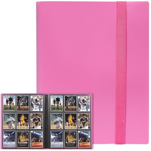 GEAoffice Card Binder 9 Pocket, 360 Pockets Trading Card Album Folder for Standard Cards, Side Loading Collection Folder for MTG, TCG, Sports (Rose Pink) - Image 1