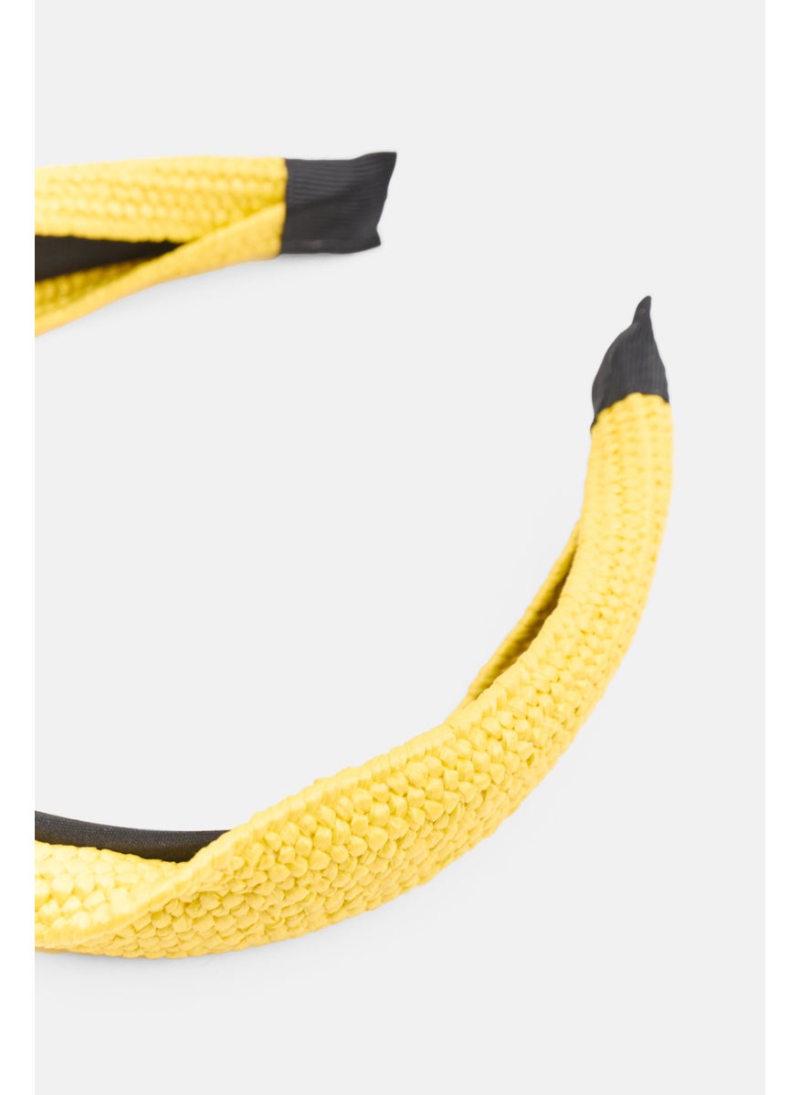 Lefties Women Textured Head Band, Yellow  - Image 3