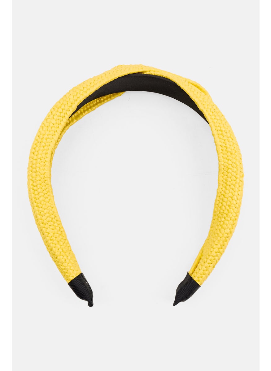 Lefties Women Textured Head Band, Yellow  - Image 1