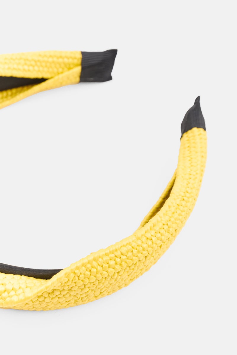 Lefties رباط رأس منقوش للنساء، أصفر - Image 3