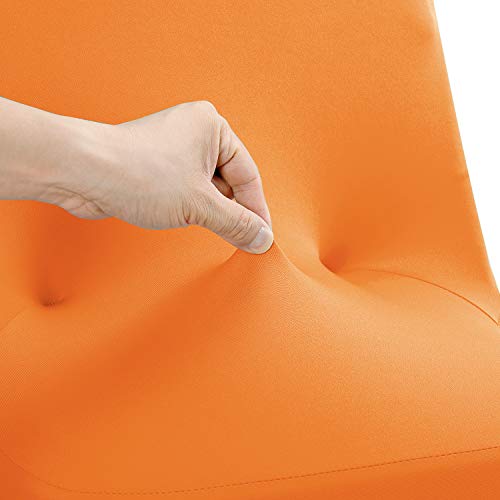 Peomeise Stretch Spandex Folding Chair Cover for Wedding Party Dining Banquet Event (Orange,6pcs) - Image 2