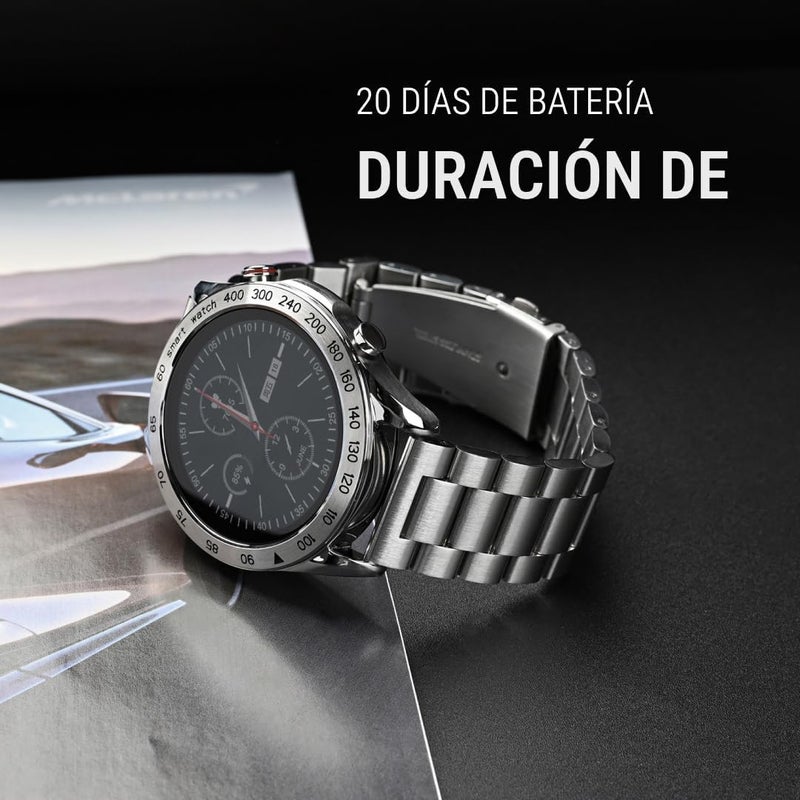 HiFuture FutureGo PRO Stainless Steel Smartwatch – Silver | 1.32" FHD Display, 20-Day Battery, 3ATM Water-Resistant, Heart Rate & SpO₂ Monitoring, 24 Sports Modes, Sleep Tracking - Image 5
