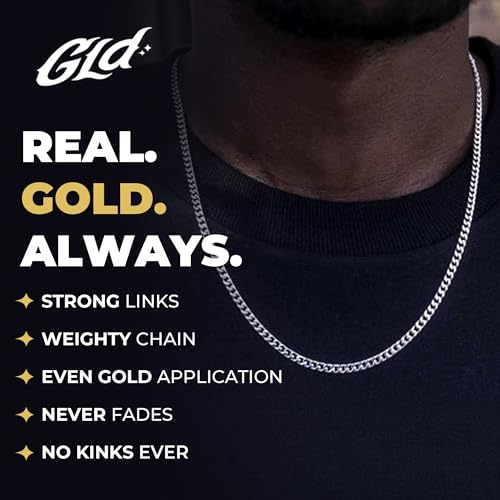 GLD Micro Cuban Link Chain for Men and Women 3MM 20 14K White GoldPlated Cuban Chain with Premium Travel Pouch SnatchProof SweatProof FadeResistant Lifetime Quality Designed in Miami - Image 3
