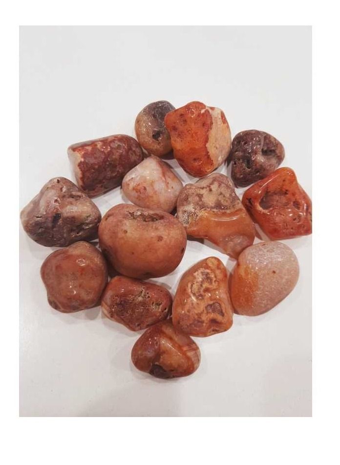 زينة حوض السمك أكواريوم أحجار هندية حصى حمراء - Image 2