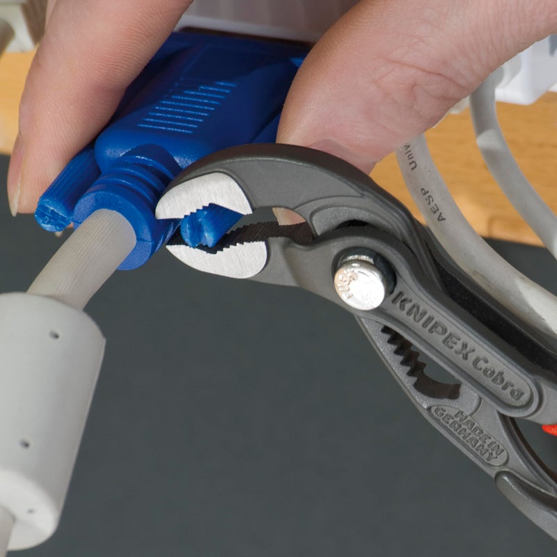 KNIPEX Tools - Cobra Water Pump Pliers (8701125), 5-Inch,Red and Silver - Image 5