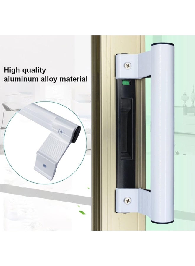 Bukela 2 Pack Sliding Door Handle, 8"Aluminum Sliding Glass Door Pull Fits 6-5/8 in Mounting Holes, Aluminium Sliding Patio Door Handles, for Damaged Door Pull, Patio and Glass Doors, Replacement Door Handle - Image 2