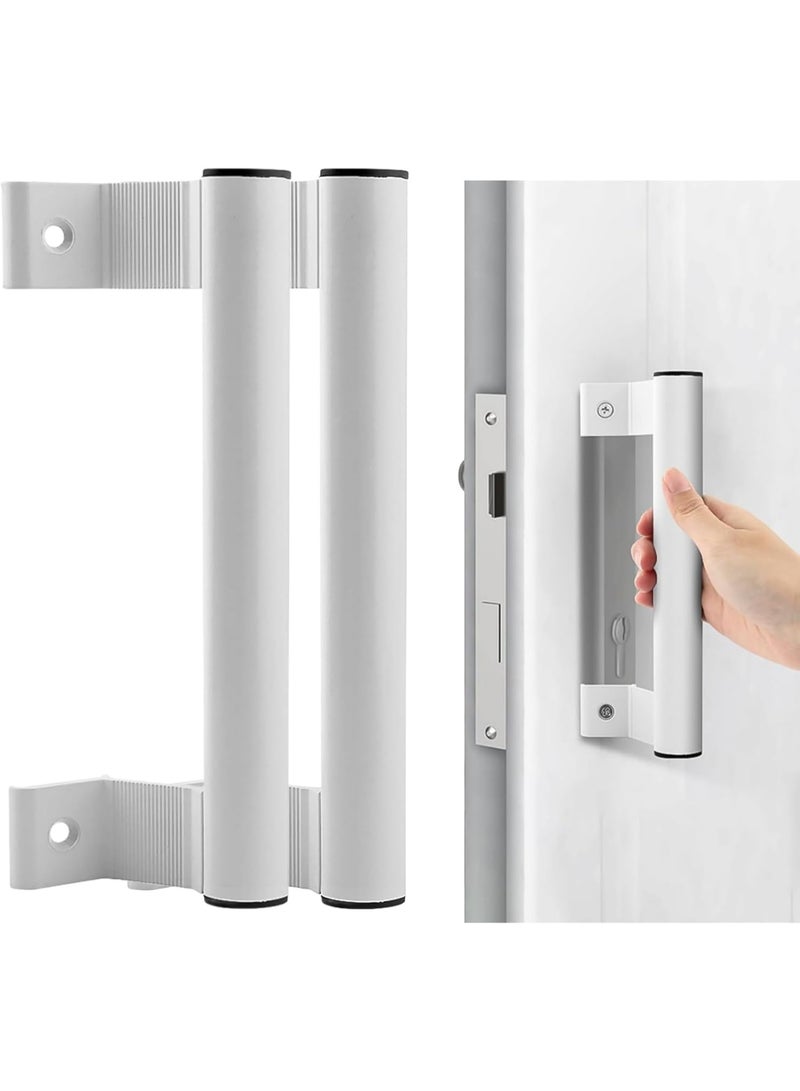 Bukela 2 Pack Sliding Door Handle, 8"Aluminum Sliding Glass Door Pull Fits 6-5/8 in Mounting Holes, Aluminium Sliding Patio Door Handles, for Damaged Door Pull, Patio and Glass Doors, Replacement Door Handle - Image 1