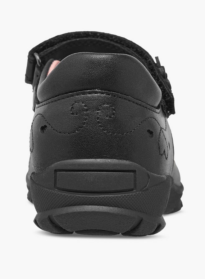 جونيورز حذاء ماري جين بناتي بتفاصيل فراشة وإغلاق بشريط لاصق - Image 5