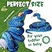 HI-BOOM Hiboom Giant Snake Plush 110 Inch Large Stuffed Animal Realistic Stuffed Lifelike Snake for Easter Birthday Party Gifts Decoration Prank Props Blue - Image 4