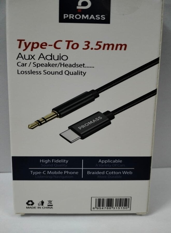 PROMASS Type-C To 3.5mm Audio Cable Black  - Image 3