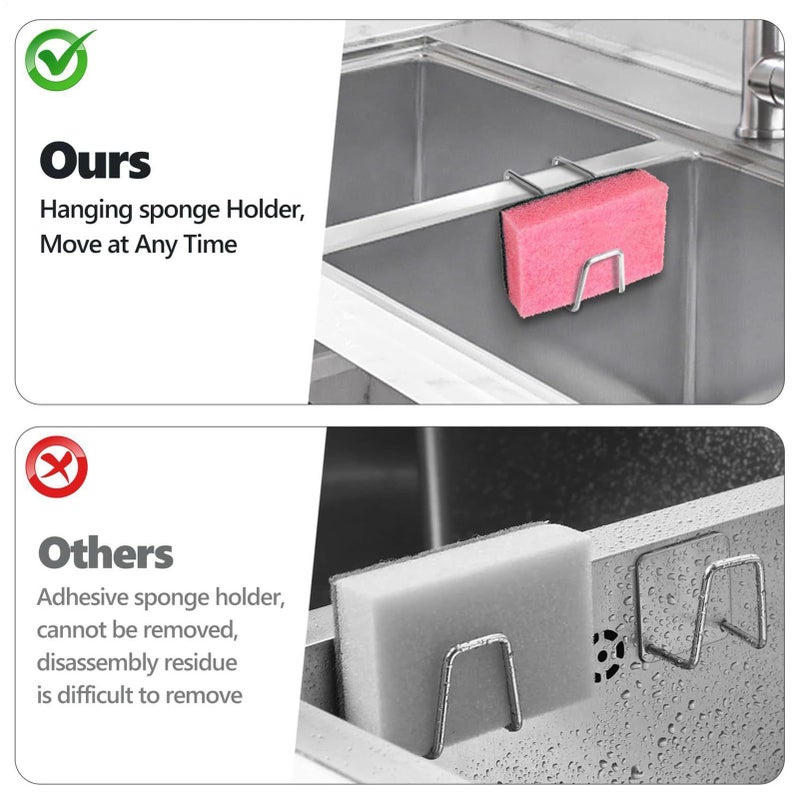 Stainless Steel Sink Organizer Sponge Holder Dishwasher Station Shelf Kitchen Faucet - Image 5