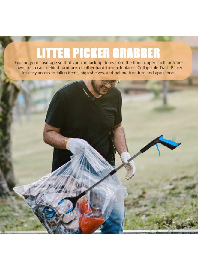 32 Inch Grabber Reacher Tool, Foldable Long Handheld Grabber Tool with Magnetic Tip, Anti-Slip Pick up Grab Tool for Elderly & Disabled Reaching Assist Arm Extension - Image 2