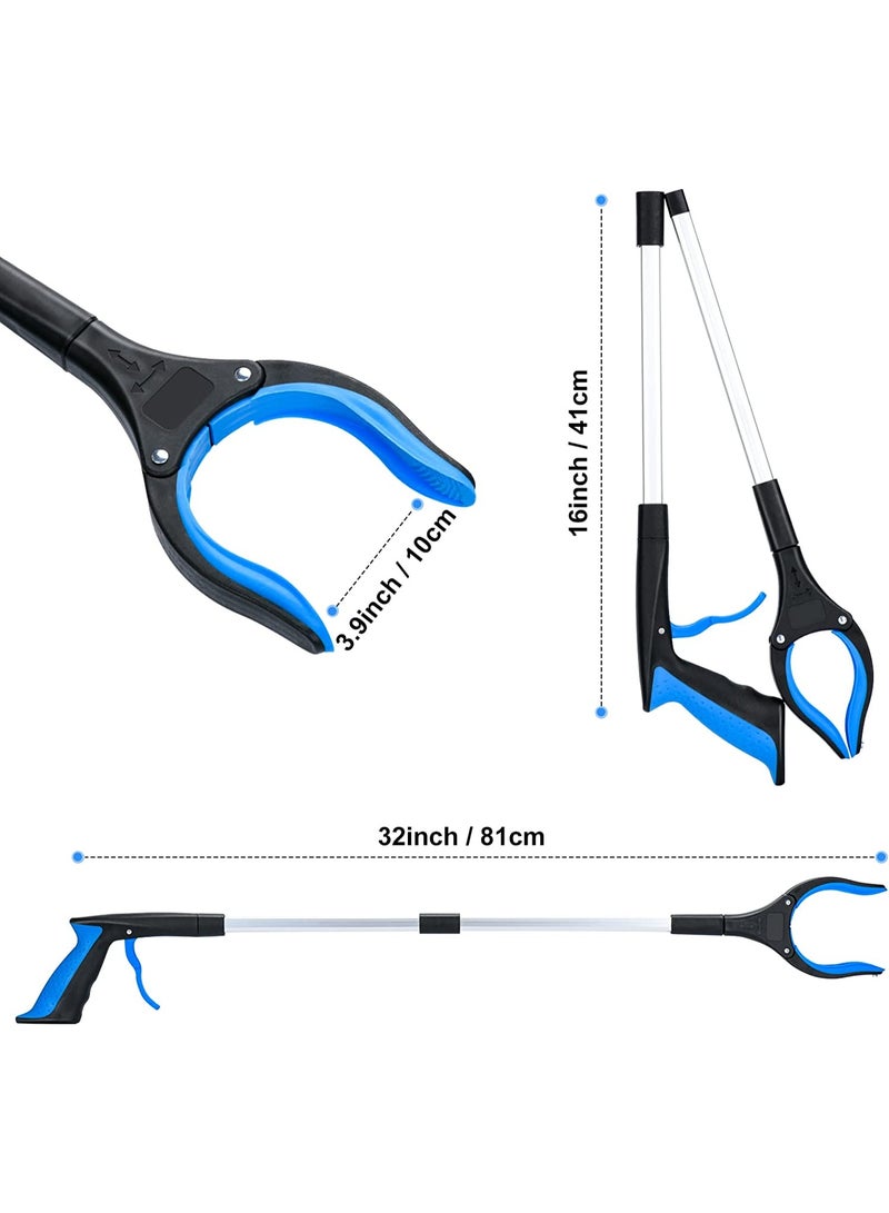 32 Inch Grabber Reacher Tool, Foldable Long Handheld Grabber Tool with Magnetic Tip, Anti-Slip Pick up Grab Tool for Elderly & Disabled Reaching Assist Arm Extension - Image 3