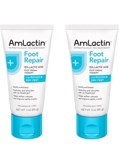 AmLactin AmLactin Foot Cream Therapy, 3 Ounce (Pack of 2) 