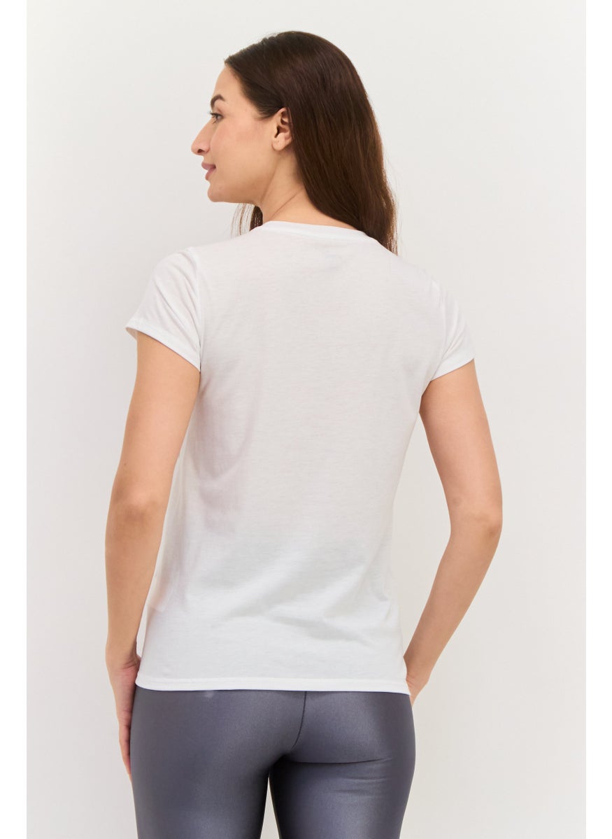 PUMA Women Sportswear Fit Short Sleeves Training T-Shirt, White  - Image 4