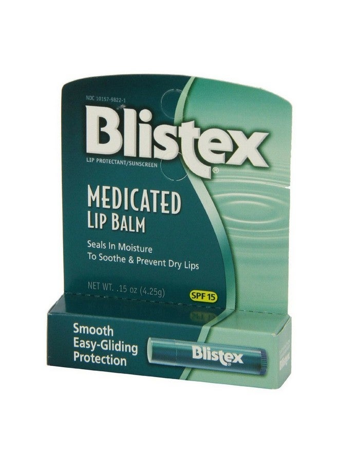 بليستكس مرطب شفاه طبي بعامل حماية من أشعة الشمس 15 لعلاج الجفاف والتشقق وتهدئة الشفاه المتهيجة، 0.15 أونصة - عبوة من 6 قطع