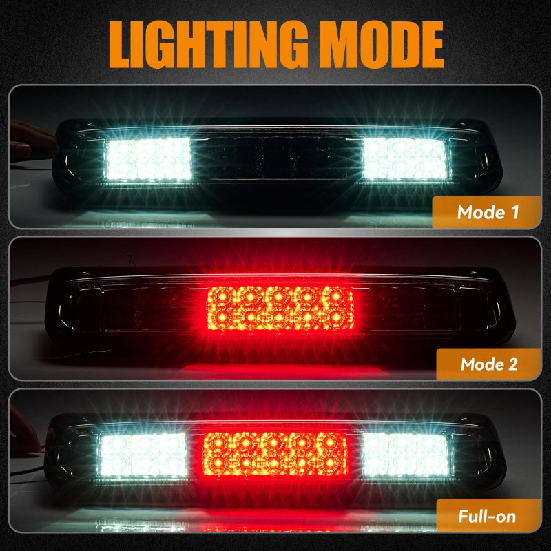 Cxdar Third 3rd Brake Light LED for 2004 2005 2006 2007 2008 Ford F150, High Mount Rear Brake Lights Assembly for 04-08 F-150, Waterproof Center Cab Cargo Lamp Stop Light - Image 2