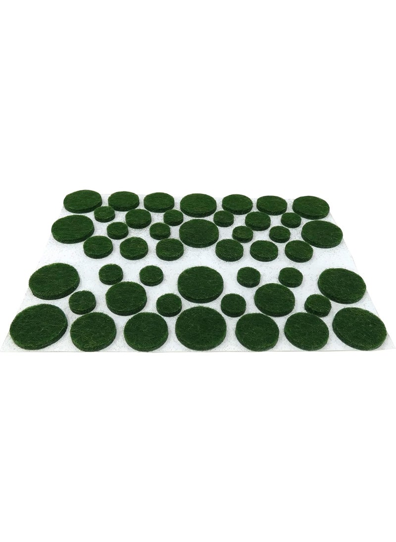 Shepherd Hardware Shepherd Hardware 9423 Self-Adhesive Felt Surface Protection Pads, Assorted Sizes, 46-Count, Green  - Image 1