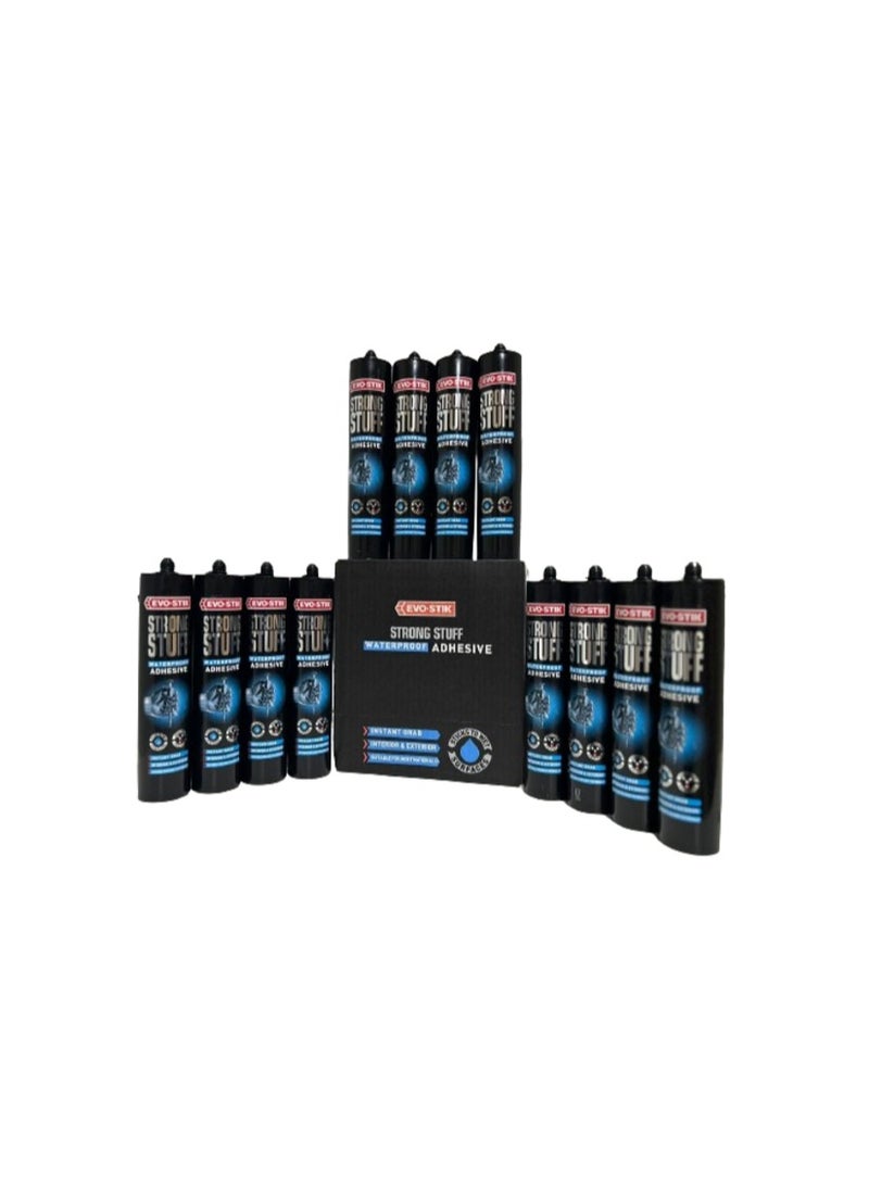 EVO-STIK Waterproof Grab Adhesive Seriously Strong Stuff Waterproof Sealant (Pack of 12) - Image 1