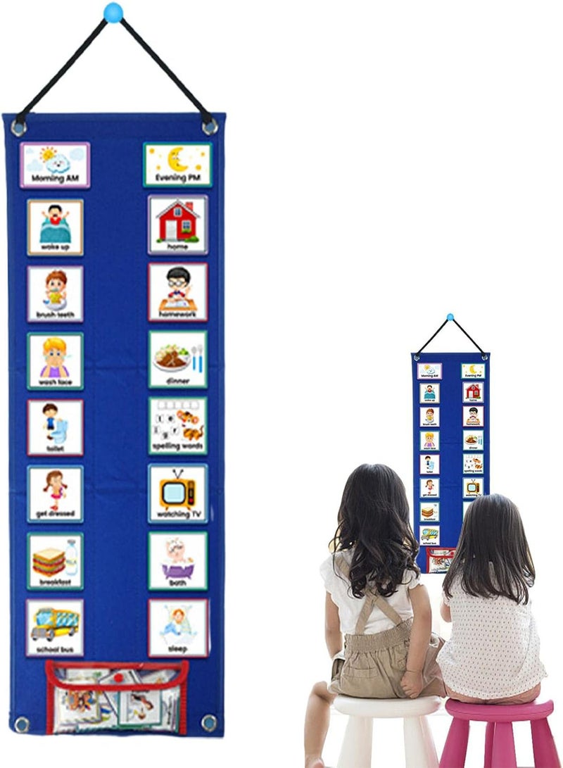 GGOOT Calendar Board for Children, 70 Pieces Visual Schedule Cards, Daily Schedule Cards, Housework Chart, Children's Planner Chart Weekly Plan Card for School at Home  - Image 2
