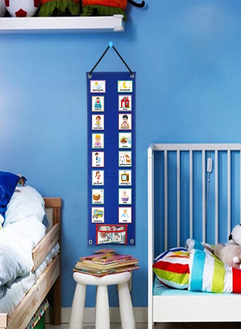 GGOOT Calendar Board for Children, 70 Pieces Visual Schedule Cards, Daily Schedule Cards, Housework Chart, Children's Planner Chart Weekly Plan Card for School at Home  - Image 3