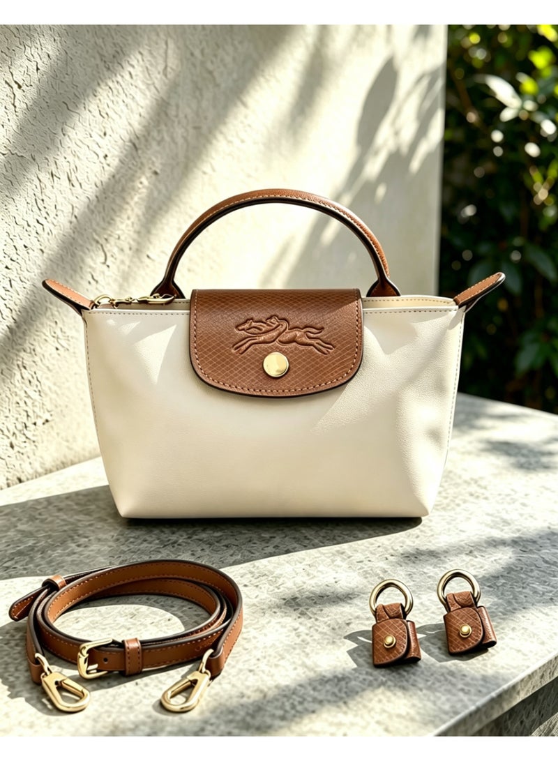Longchamp Women's classic fashion versatile mini makeup bag handbag shoulder bag Camera Bag handheld small bag Mini Classic,Mini Organization Bag - Image 1