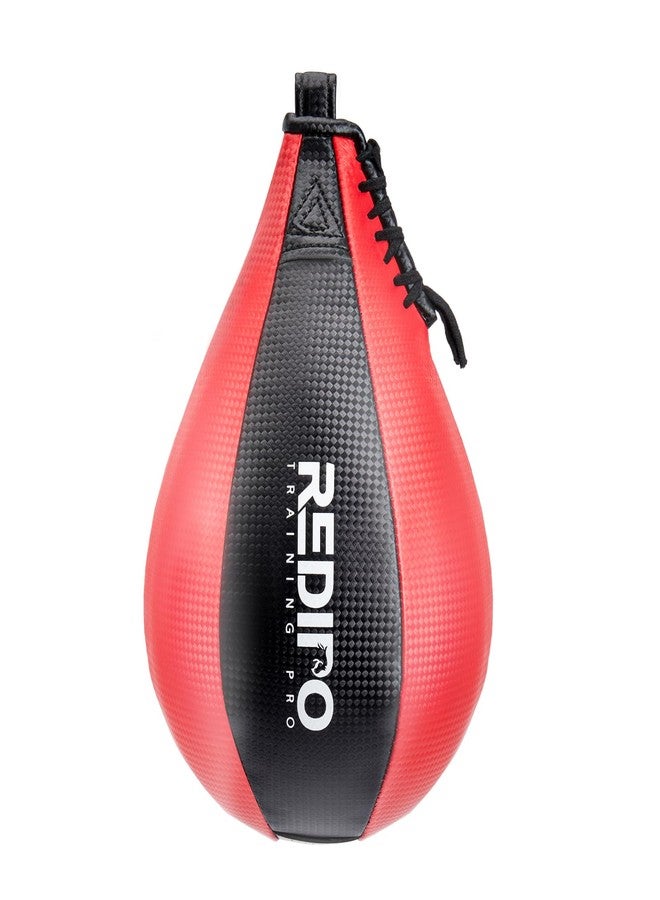 Redipo Boxing Speed Bag - PU Leather Speed Punching Bag for Boxing, MMA Training Speed ball Reflex Ball Boxing Equipment, Punching Bag Workout Kicking Training Home Gym Exercise Speed ball (Black&Red) - Image 1
