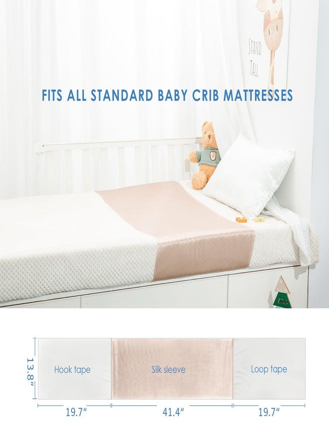PROMEED 100% Mulberry Silk Crib Sleeve for Baby Hair Loss Prevention, Premium 23 Momme Natural Silk Bassinet Slip for Bassinets/Cradles/Cots/Cribs (Champagne) - Image 5
