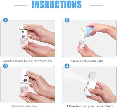 DEWIN Nano Face Mist Sprayer USB Handy Nano Mist Spray Atomization Face Facial Moisturizing Mist Sprayer 30ML - Image 5
