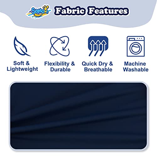 Semois Boys Rash Guard Short Sleeve, Navy Blue UPF 50+ Sun Protection Rashguard Slim Fit Swim Shirt Fishing Surf Quick Dry Cool Beach Clothes for Toddler Youth Kids Size 7-8 Years - Image 4