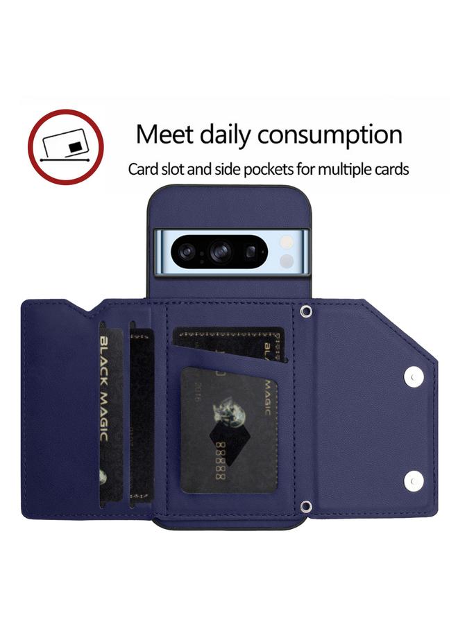 جرين تايجر جراب لهاتف Google Pixel 8 Pro Skin Feel مع أربع فتحات للبطاقات وحزام معصم - Image 5