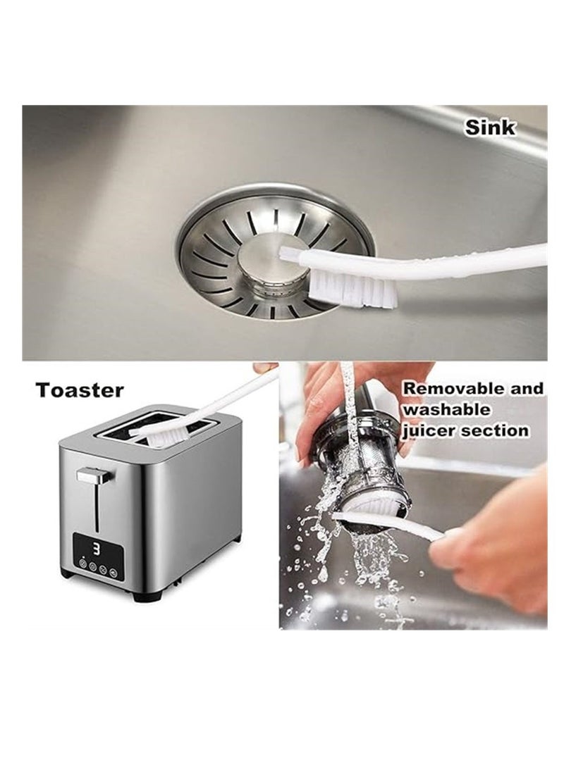 Small Cleaning Brushes, 30 Pcs Scrub Brushes, Crevice Cleaning Tool Set for Track Juicer Toaster Sink Tile Grout Grater Seafood, Detailing Cleaning Supplies Gadgets for Kitchen Appliances - Image 4