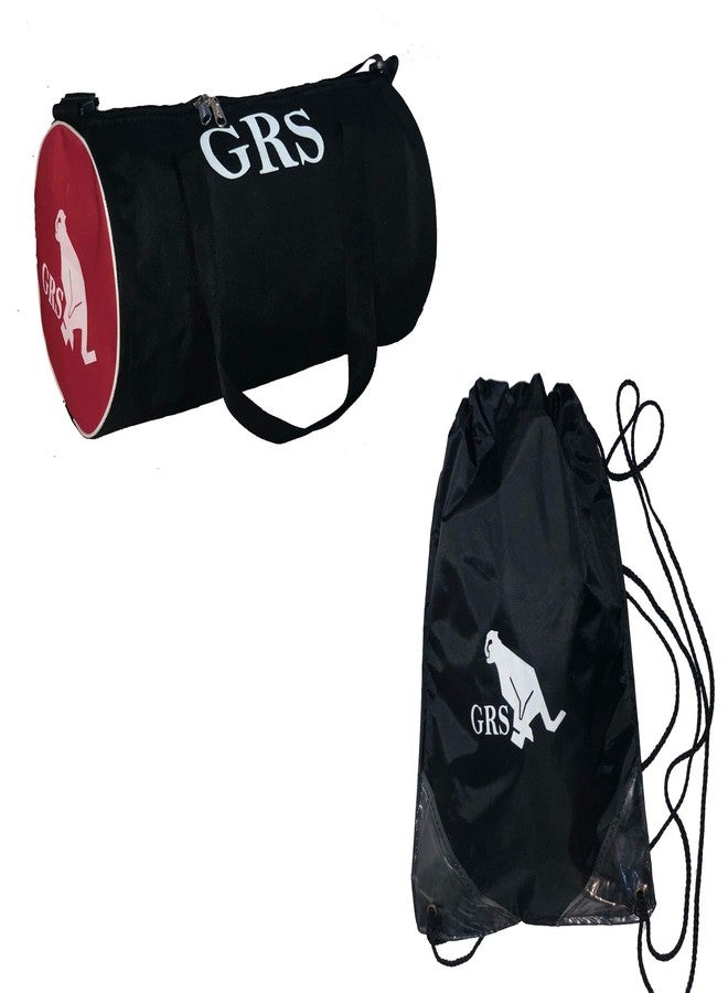 حقيبة كومبو GRS للرجال والنساء (حقيبة رياضية حمراء وسوداء وحقيبة ظهر سوداء) COMBO2 - Image 1